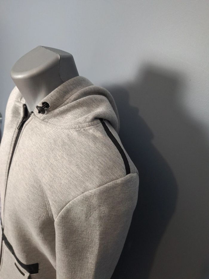 sweat a capuche / hoodie full zip Jules grise homme - taille S ( 61) - photo numéro 4