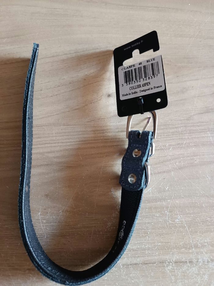 Collier bobby bleu 40 cm - photo numéro 2