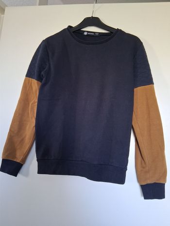 Sweat shirt  bleu et marron " t- S"