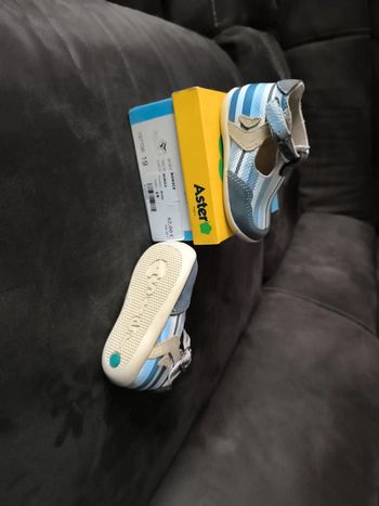 Chaussures sandales sandalettes aster neuves cuir