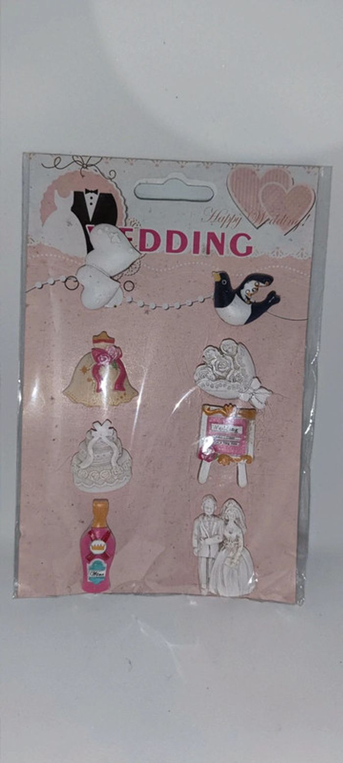 Embellissements en résine thème mariage