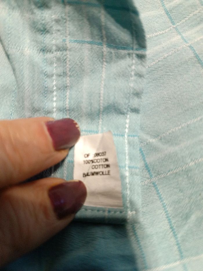 Chemise turquoise Pierre Cardin XXL - photo numéro 5