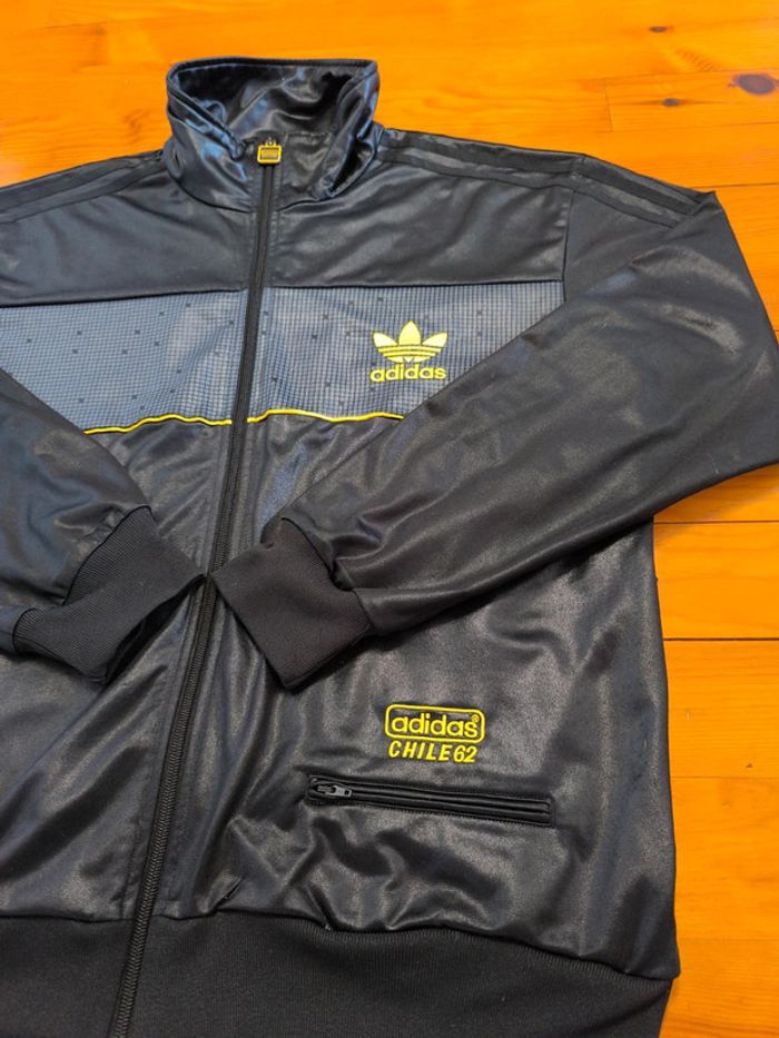 Veste Adidas - Chile 62 - Logo brodé - Noir/Jaune - Taille L - photo numéro 3