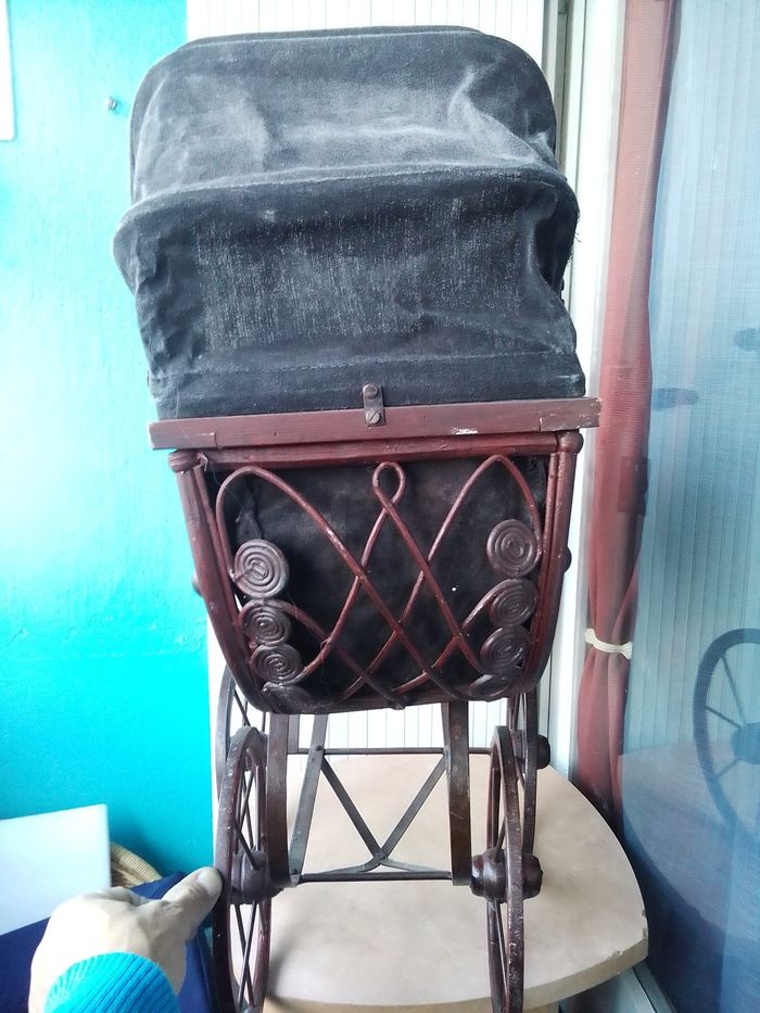 Ancienne poussette enfant pour poupée - photo numéro 7