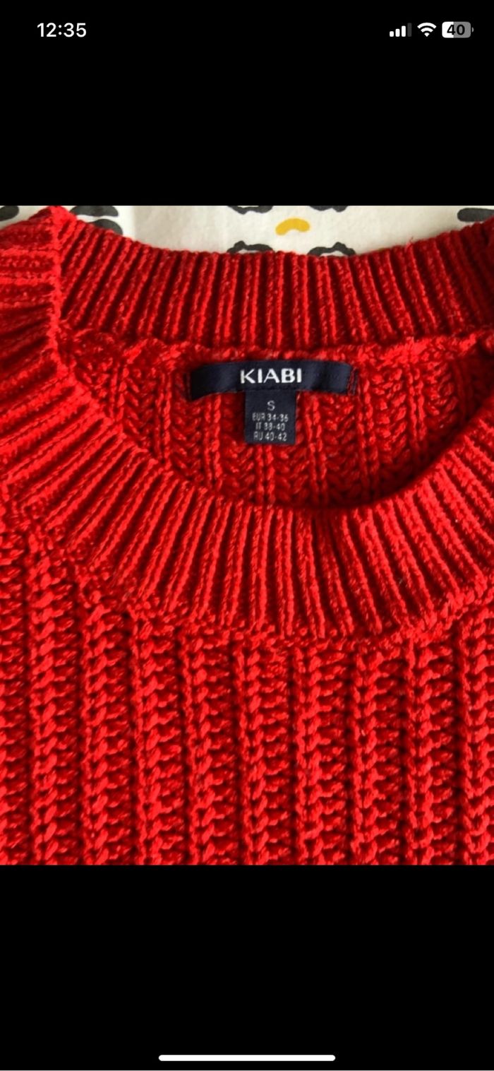 Pull rouge kiabia - photo numéro 3