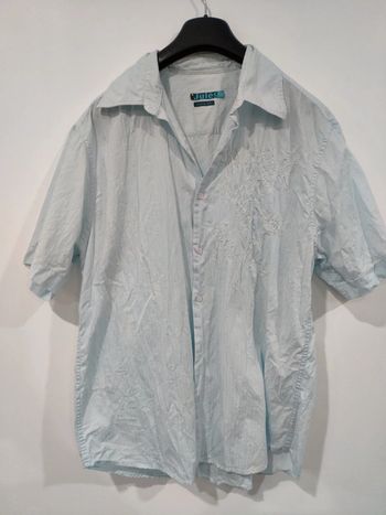 Chemise chemisette homme bleu clair Jules XL taille ajustée