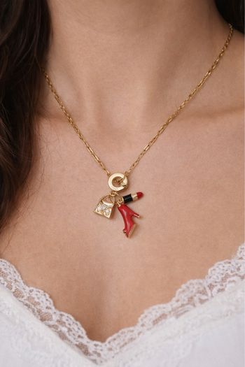 Collier tendance en plaqué or 925