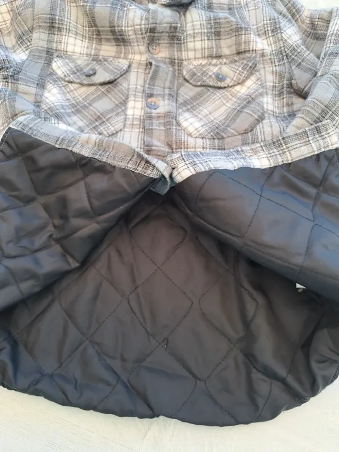 Veste Surchemise TQF - taille 10 ans - matelassé - à carreaux - mi saison - photo numéro 4