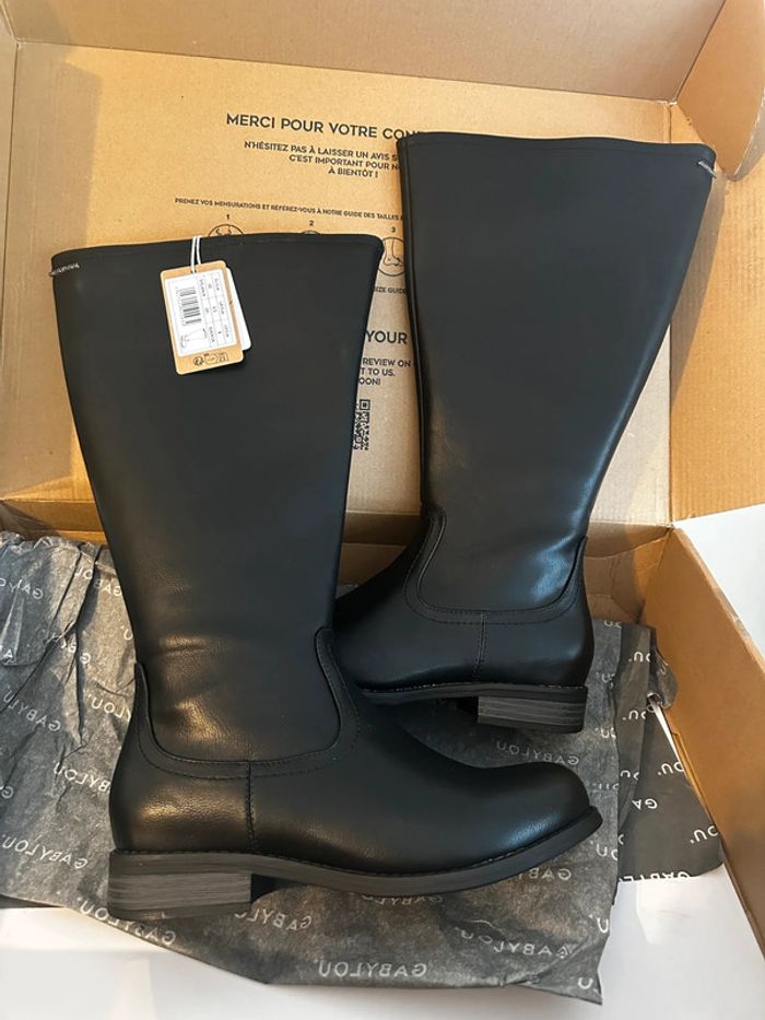 Bottes noires en cuir - Gabylou - photo numéro 4