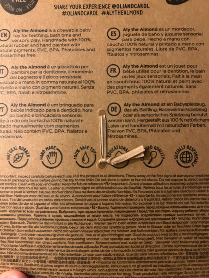 Anneau de dentition  - Aly l’amande - Oli & Carol - photo numéro 4