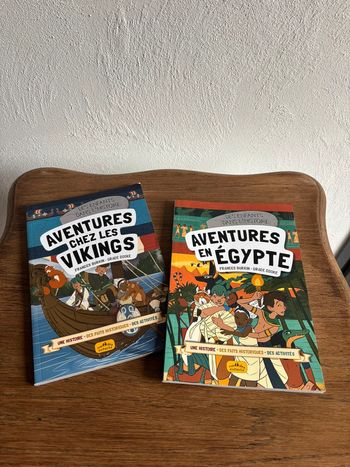 Livres aventures Égypte et Vinkings