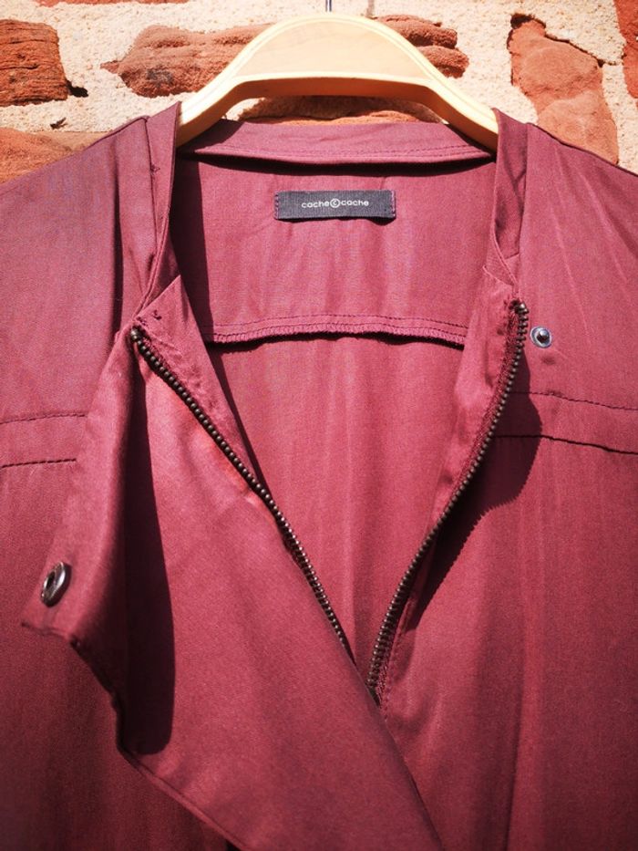 Veste bomber légère Cache Cache bordeaux - photo numéro 4