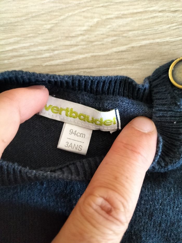 Pull rayé à boutons - photo numéro 3