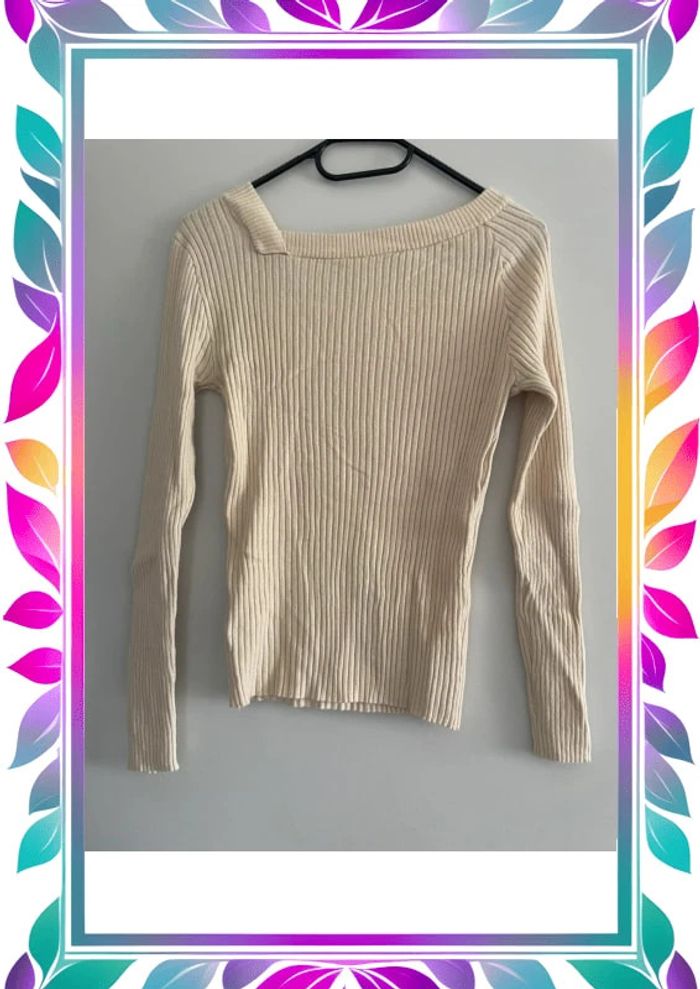 Pull crème S - photo numéro 5