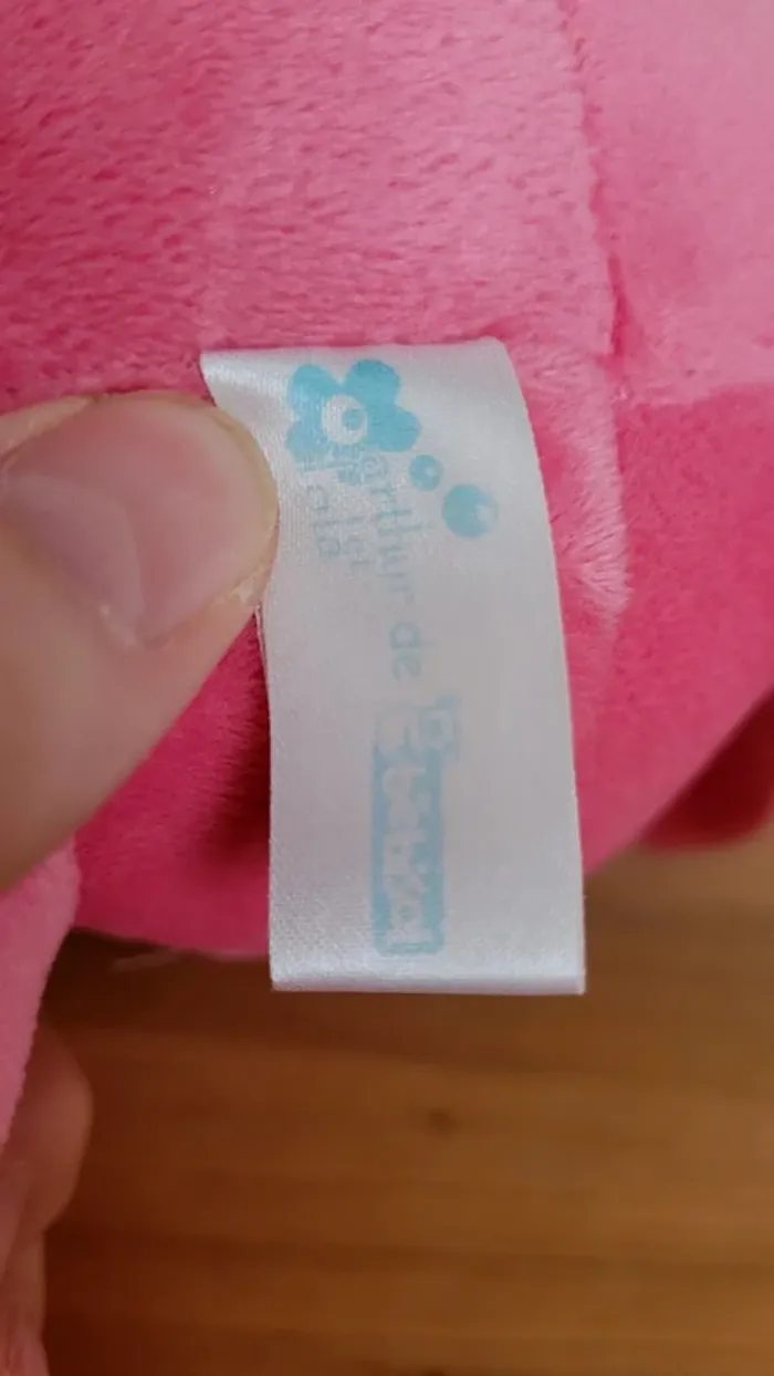 Peluche Vache Rose avec grelot interne - photo numéro 3
