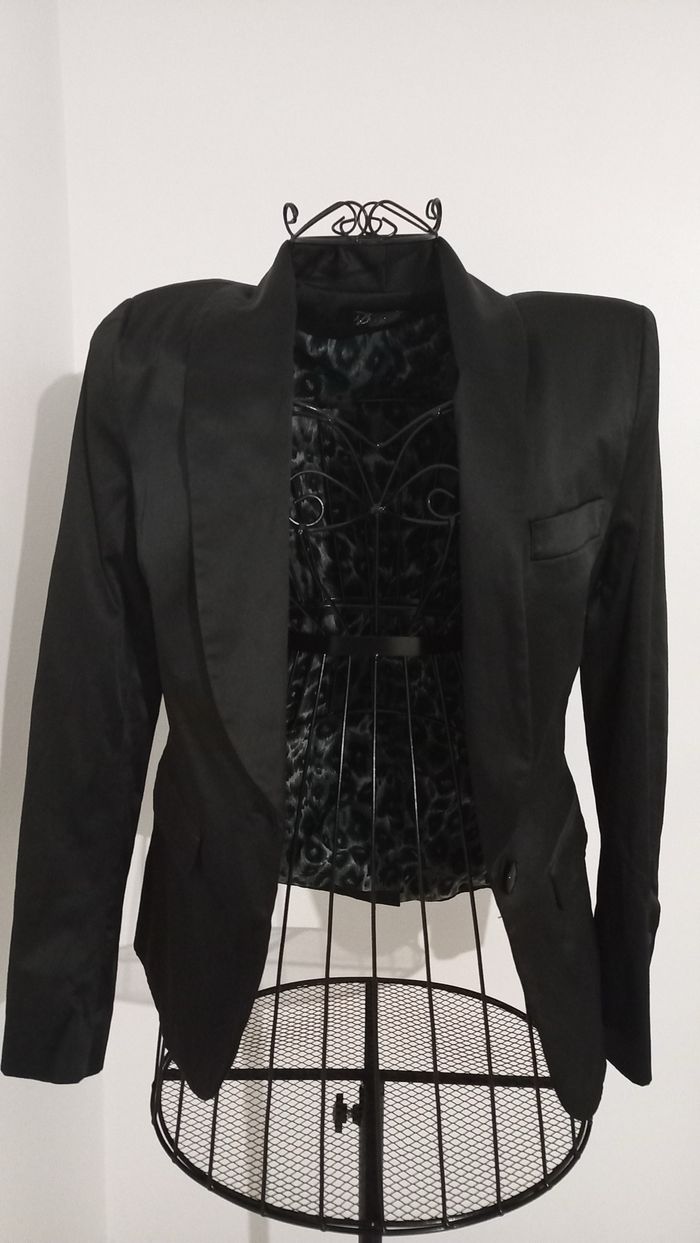 Blazer noir satiné Pimkie - photo numéro 2