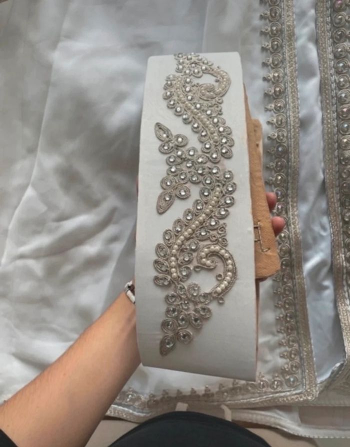 Caftan blanc argent - photo numéro 6