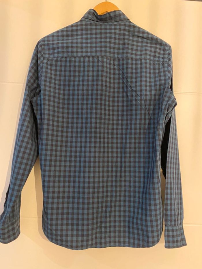 Chemise à carreaux turquoise - photo numéro 2