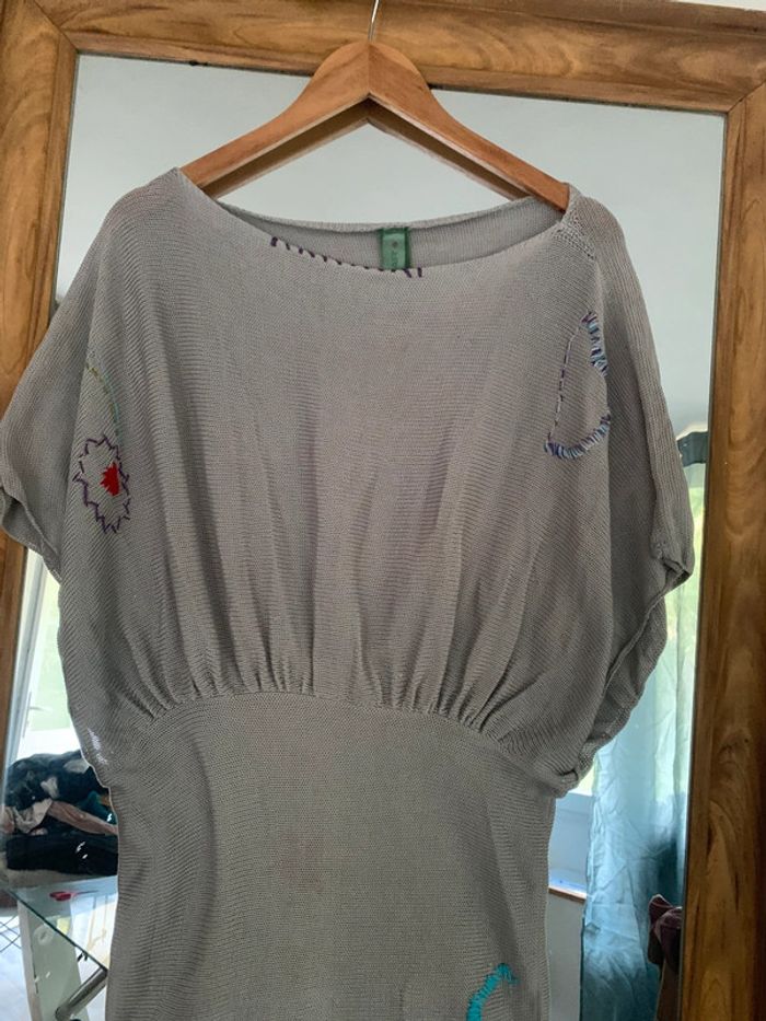 Robe pull Sidecar taille M grise avec motif manches courtes - photo numéro 12