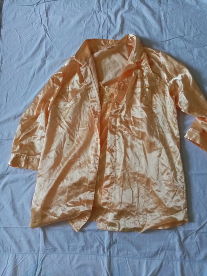 Ensemble peignoir et nuisette satin Etam 44 - photo numéro 4