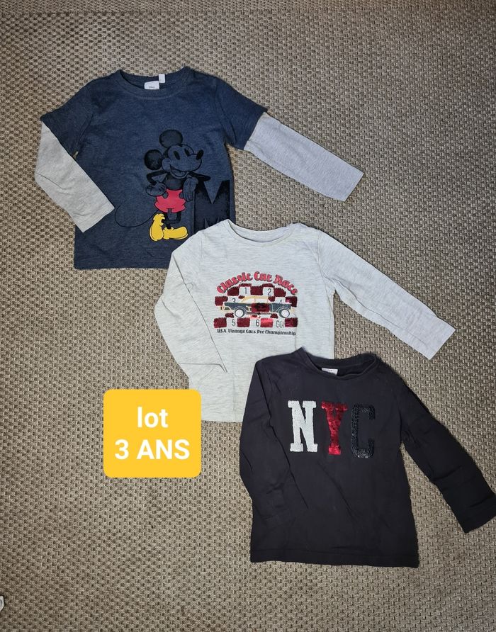 Lot de 3 t-shirts ML Garçon - 3 ans