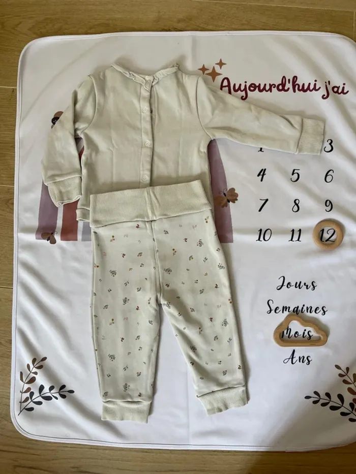 Ensemble bébé fille Orchestra – Taille 12 mois – Pull + Pantalon - photo numéro 2