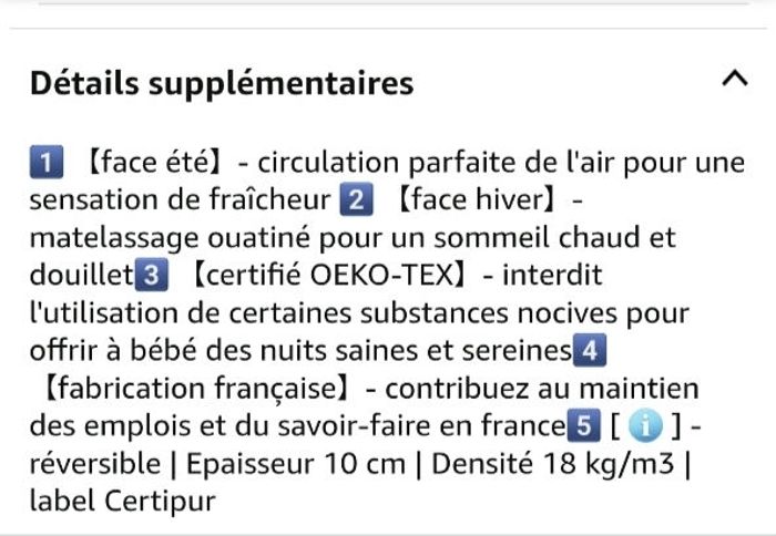 Matelas 70×140 mon ptit Matelas indispensable - photo numéro 3