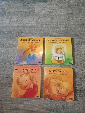 Lot de 4 livres cartonnés à rabat