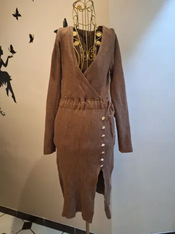 Robe pull marron - Made in italy