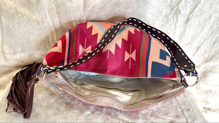 Sac à franges amérindien tribal neuf grande capacité bohème chic - photo numéro 4