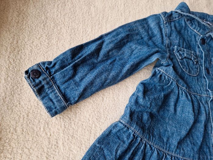 Robe en jean et veste style tricoté 12mois - photo numéro 6
