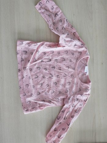 T shirt manches longues rose Bambi