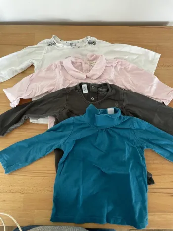 Lot 4 tshirts manches longues