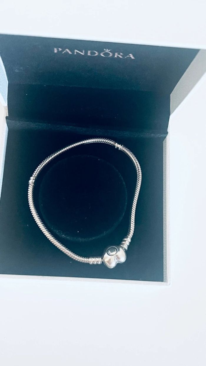 Bracelet Maille Serpent Fermoir Cœur Pandora Moments - photo numéro 9