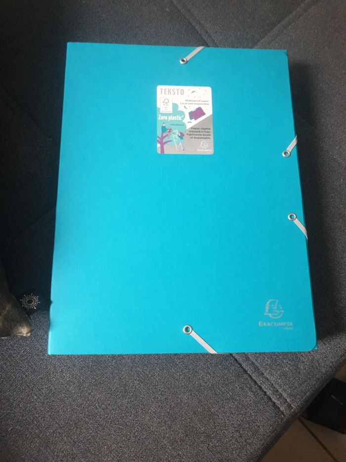 Neuf chemise archive bleu turquoise marque exacompta