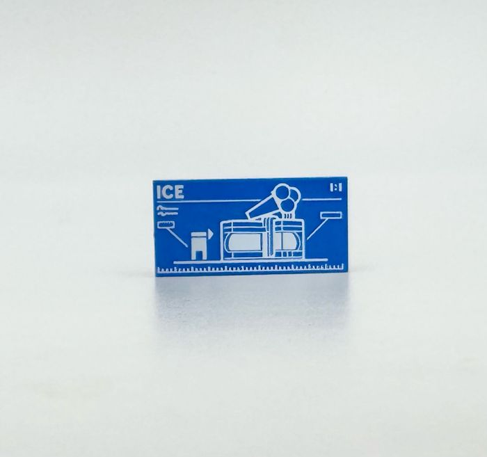 Lego Accessoires City : Tile 2x4 Ice - NEUF