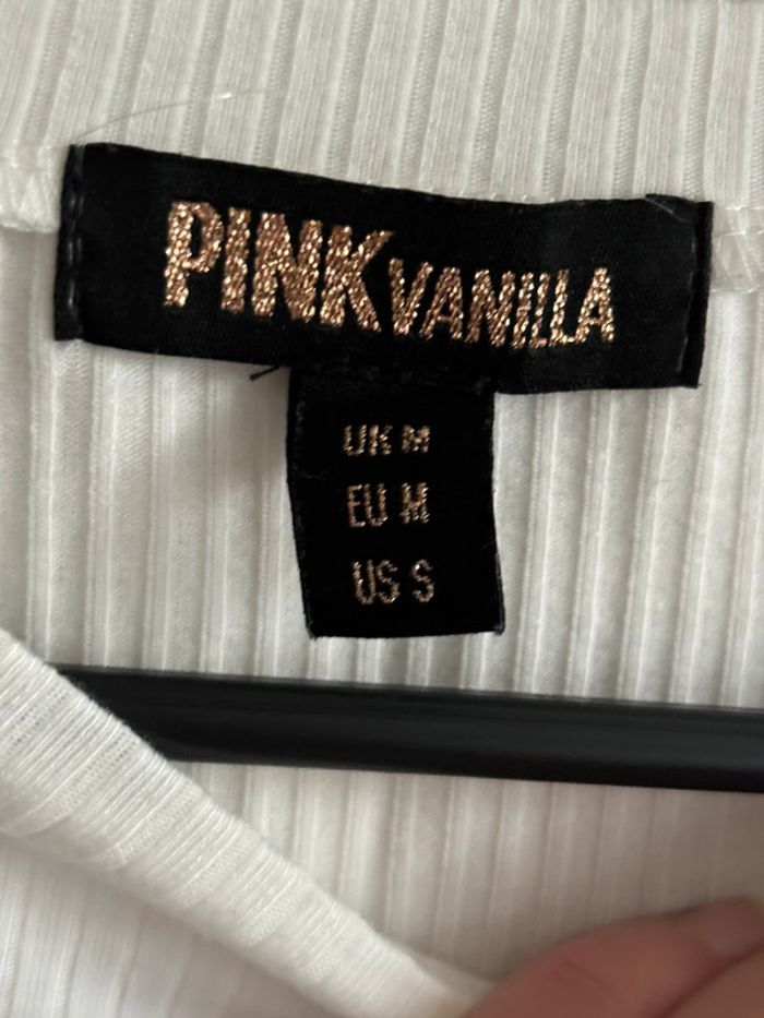 Pull fin manche dentelle pink vanilla taille M - photo numéro 3