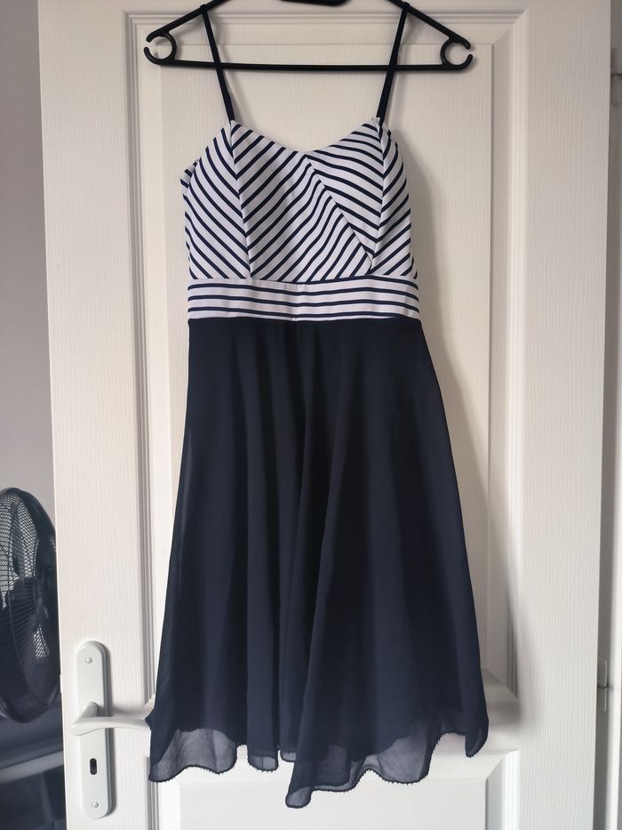 Robe marinière bimatière