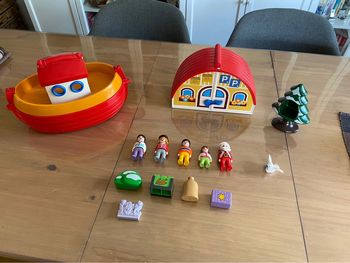 Playmobil 123 bateau, maison et personnages