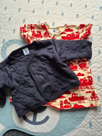 Ensemble veste robe petit bateau 6 mois