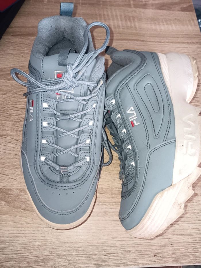 Baskets Fila Disruptor II Gris/bleu Authentiques 38,5