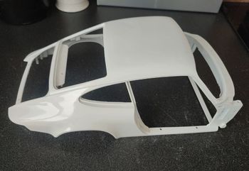 Carrosserie 57A n°57 totalement blanche pièce détachée Porsche 911 Carrera RS 2.7 1/8 1/8ème Altaya
