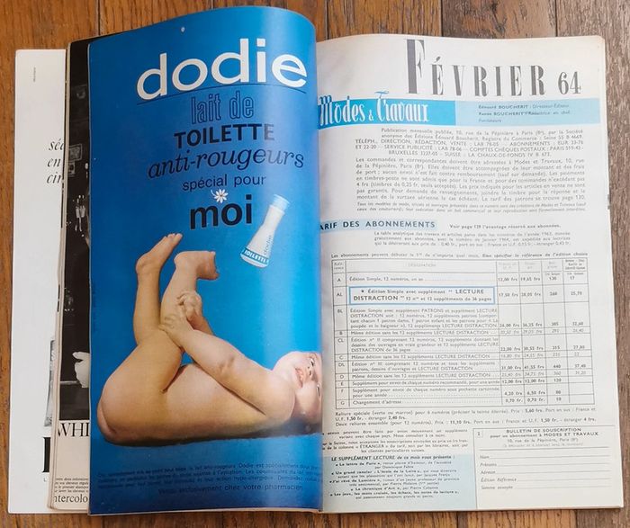 Ancien magazine Modes et travaux 1964 avec 3 patrons + supplément n°758 vintage - photo numéro 5