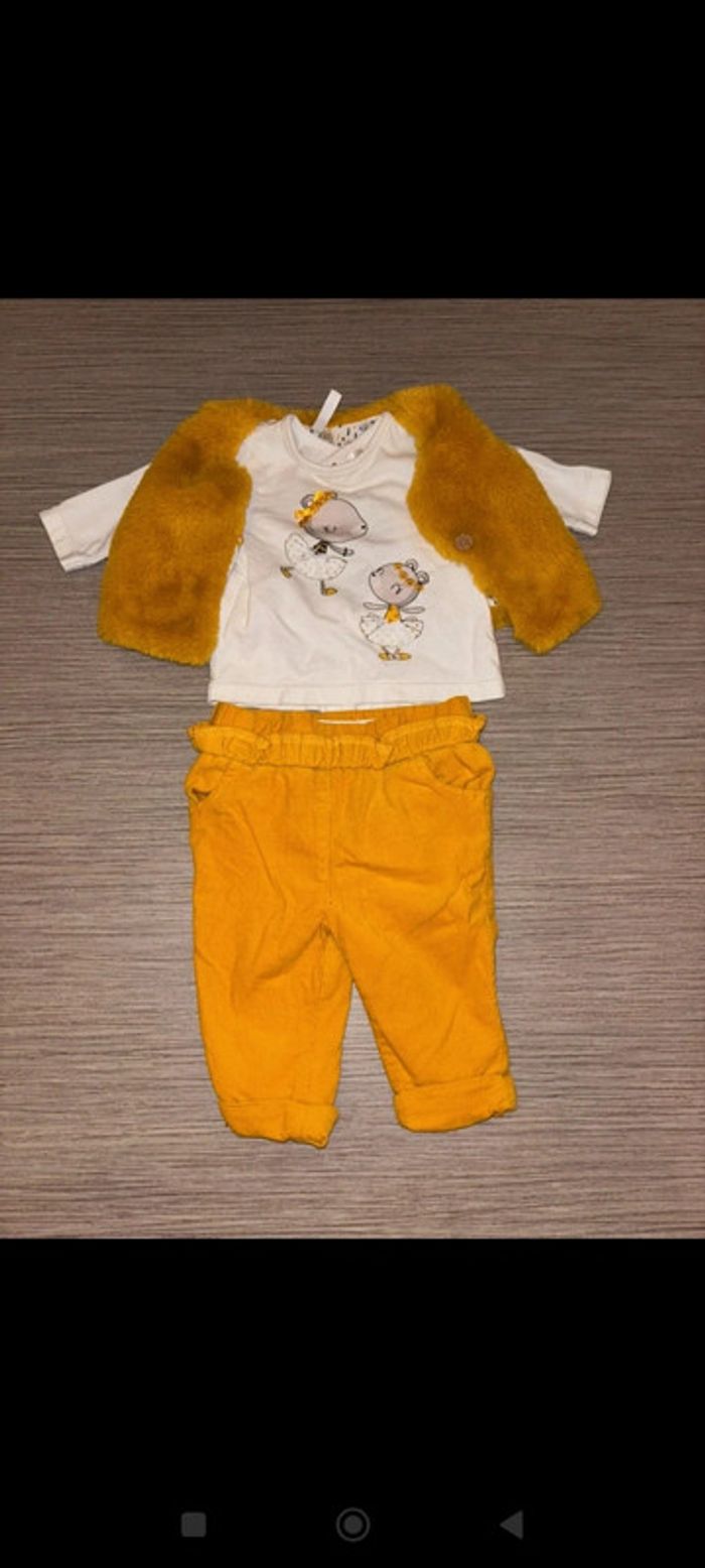 Ensemble jaune moutarde motif 🐭