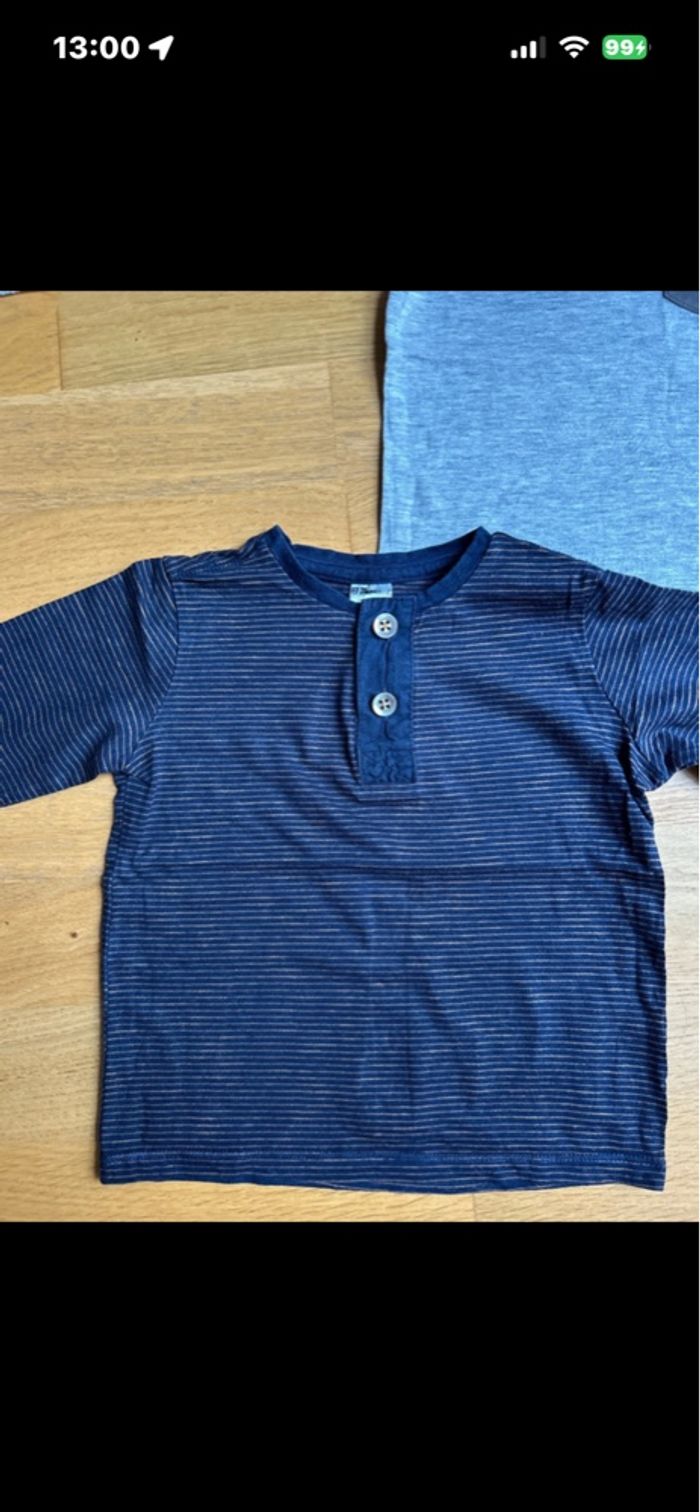 Lot de 2 t-shirts manches longues bébé garçon H&M - photo numéro 2