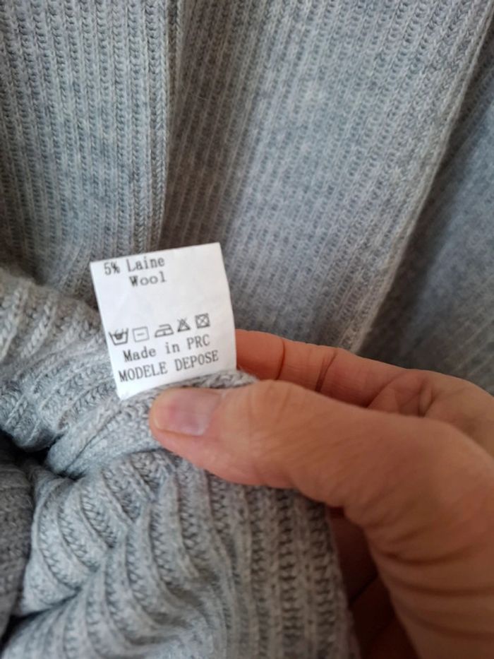 Poncho/cape avec laine bohème hippie chic romantique T unique - photo numéro 9