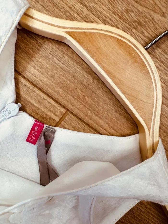 Taille 6 ans Robe cérémonie fille Orchestra blanche dorée * broderie * 🪷 - photo numéro 5