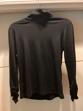 Haut à manches longues noir femme