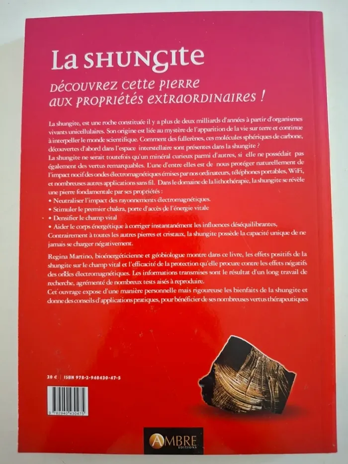 Livre - La Shungite énergie de vie - Regina Martino - photo numéro 2