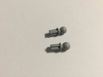 Lot x2 Essieu 1L avec boule de remorquage gris bleuté clair 2736 pièce détachée Lego #A49